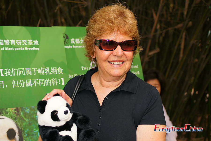 Our client from Brazil visit Giant Panda Breeding Research Base