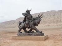 sculptures at flaming mountain