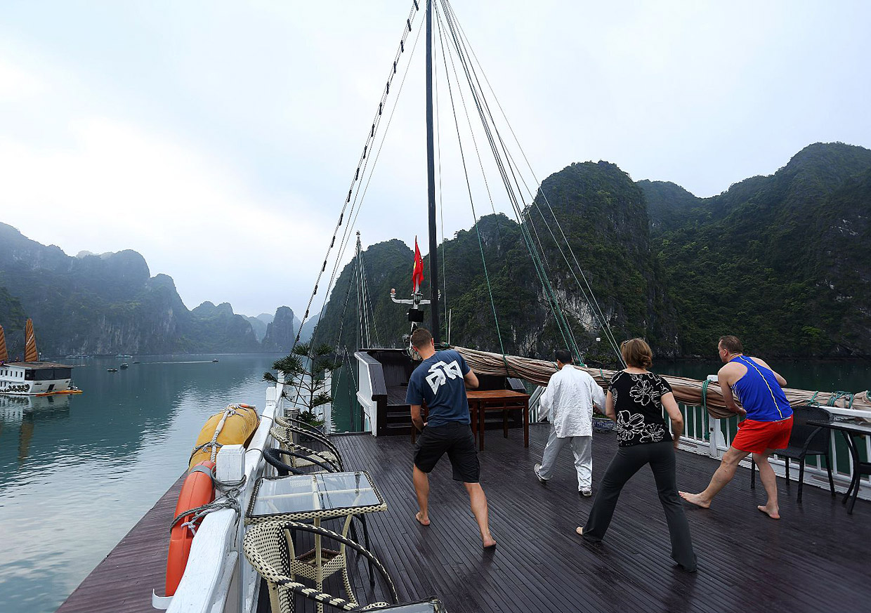 Deck of Halong Bay Cruise