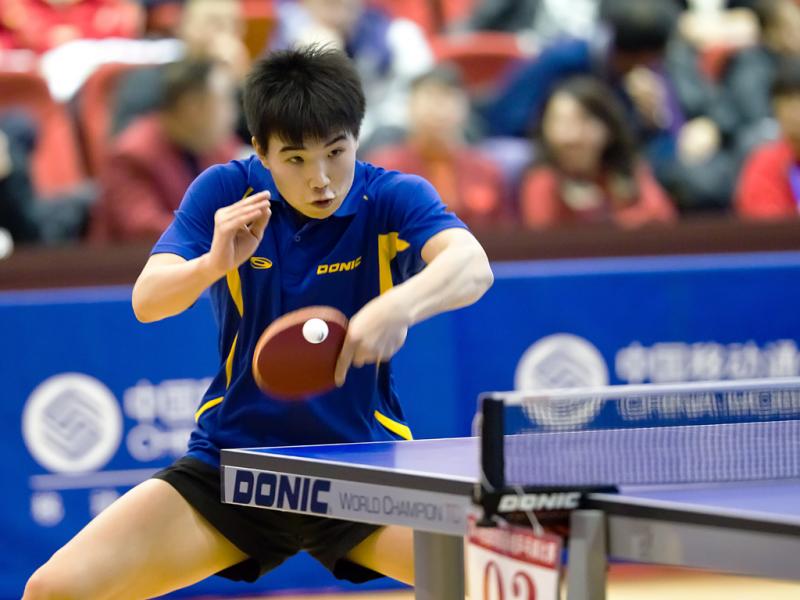 Playing table tennis in China