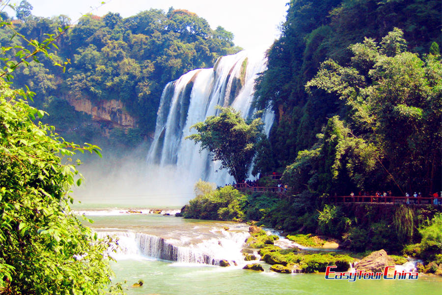 View the magnificent Huangguoshu Waterfall