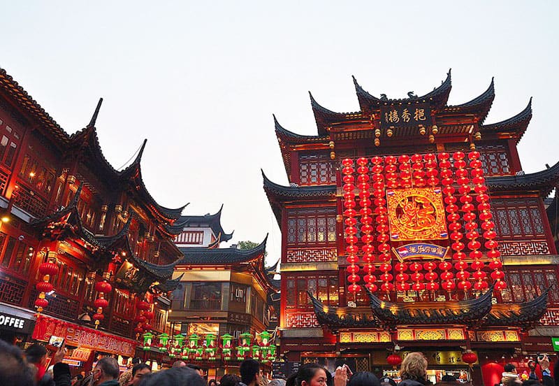 Adjacent Market of City God Temple Shanghai