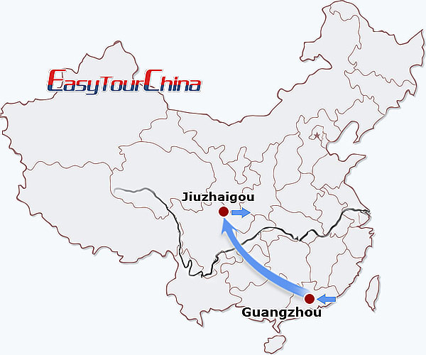 5-day Guangzhou Jiuzhaigou Tour