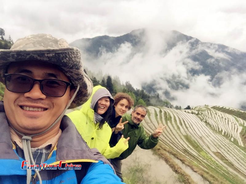 French Customers' Longji Rice Terraces Hiking Tour in 2017