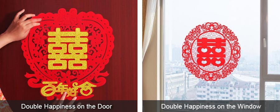 Double Happiness Paper Cuts for Chinese Wedding