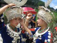 miao ladies and silver ornaments