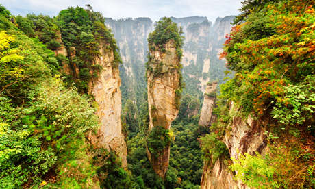 Avatar Rocks at Zhangjiajie National Forest Park