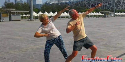 Couple Visiting Beijing Bird Nest