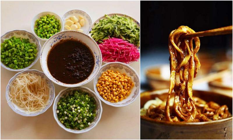 top 8 famous noodles in China - Fried Bean Sauce Noodles