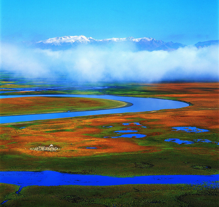 Wandering River, Bayinblak Grassland Pictures, Images of Bayinblak