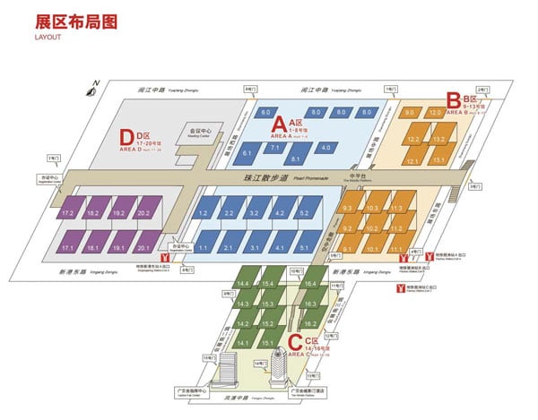 Layout Map of Canton Fair Pazhou Complex