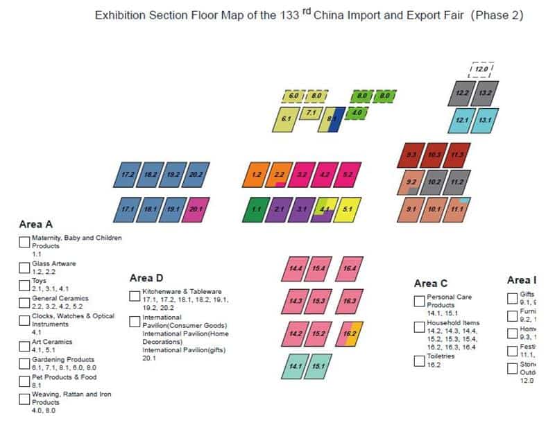 Map of Canton Fair Phase 2