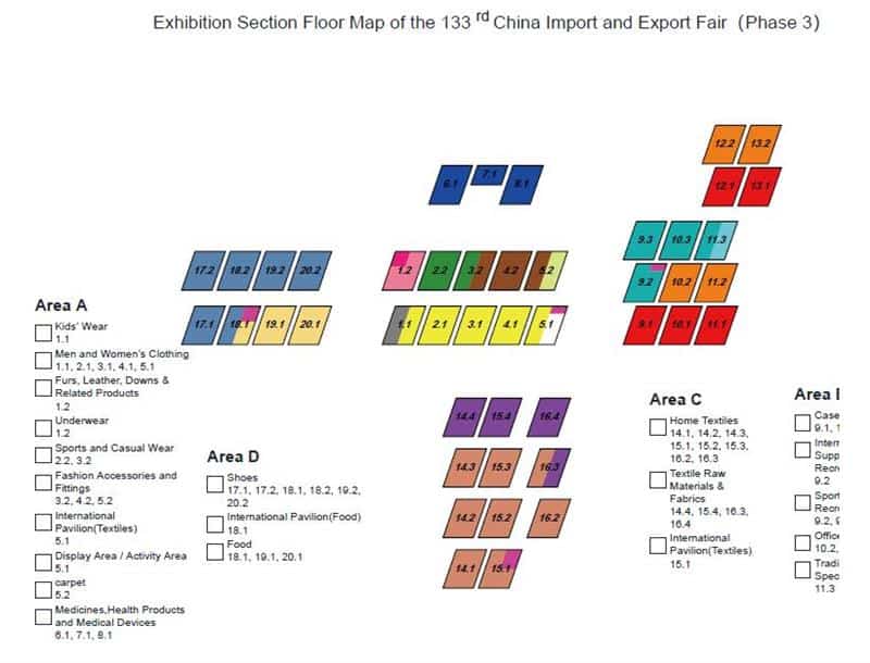 Map of Canton Fair Phase 3