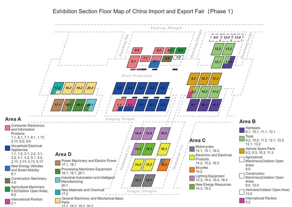 Layout Map of Canton Fair Phase 1