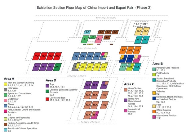 Layout Map of Canton Fair Phase 3