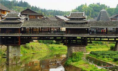 Travel from Guanzhou to Guilin and Sanjiang and visit Cheyang Wind and Rain Bridge