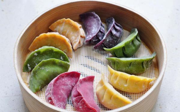 Colorful dumplin for Chinese New Year
