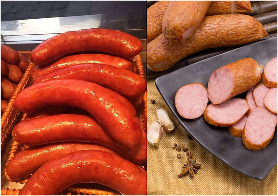 Eat red sausage in Harbin