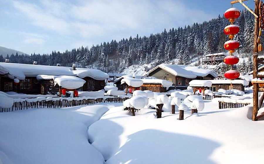 China Snow Town (Xue Xiang): Snow Town In China