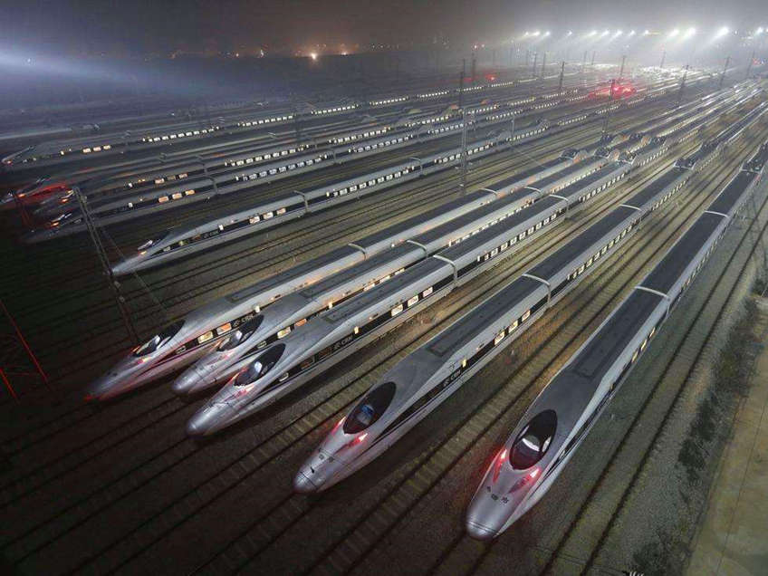 The bullet trains are standing by