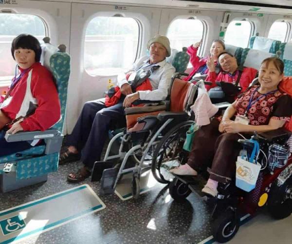 China high speed train is accessible by wheelchair