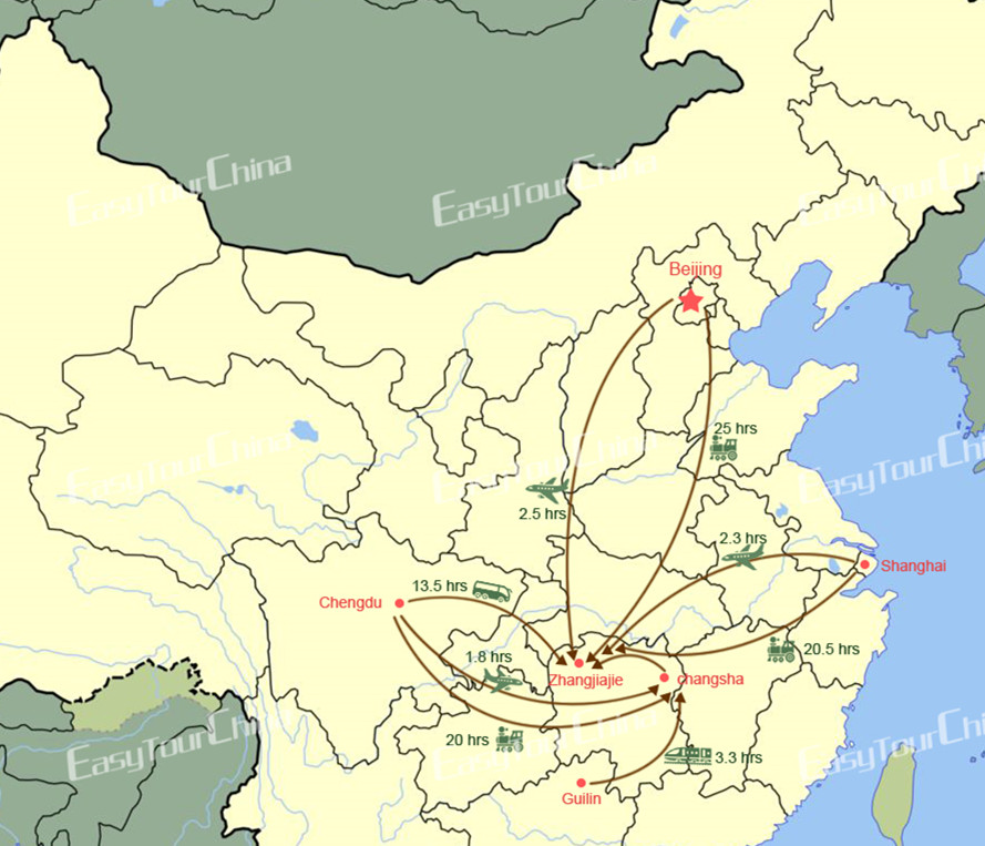 Zhangjiajie maps