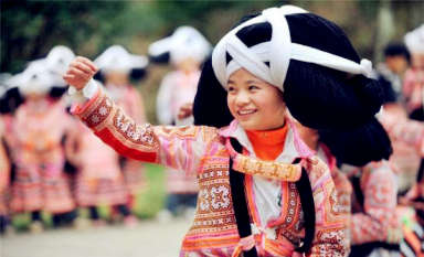 China Ethnic Minorities Long Horn Miao