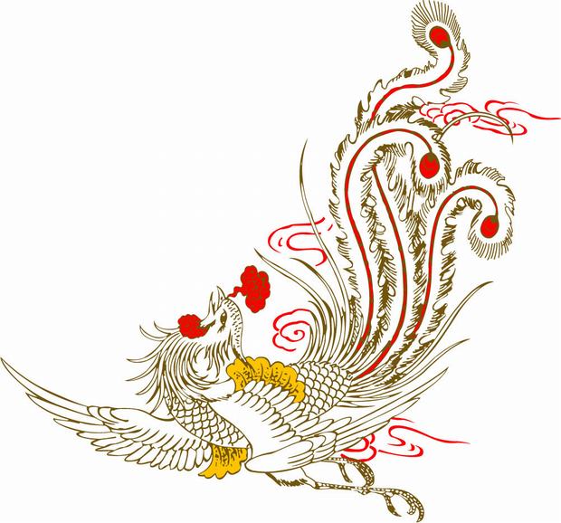 Chinese phoenix painting