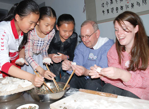 Make dumplings in local family in Xian