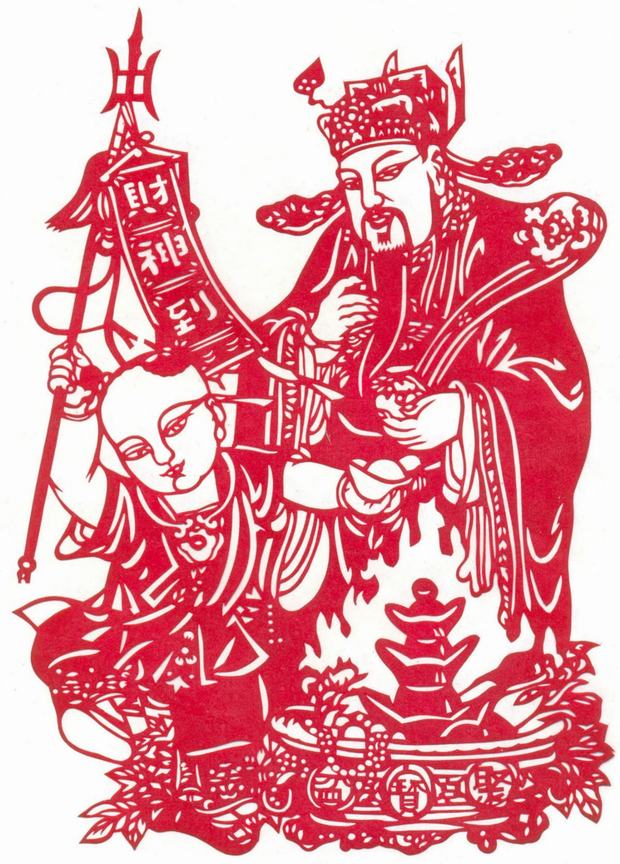 The God of Wealth, Chinese Paper Cutting Photos - Easy Tour China