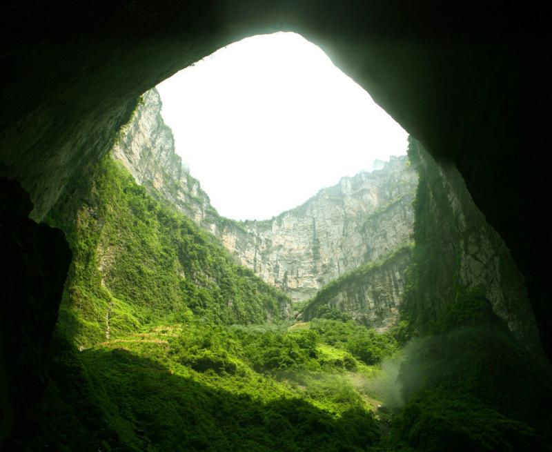 Tiankeng in Wulong Chongqing China