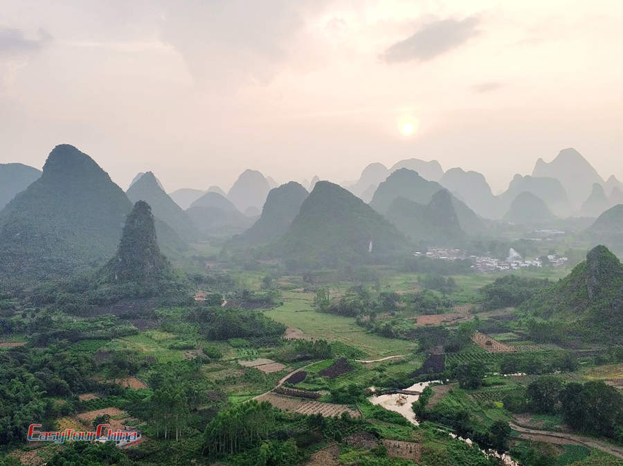 Take Yangshuo countryside photo of Cuiping Hill