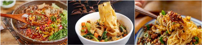 Most famous Chinese breakfast - noodles and rice noodles