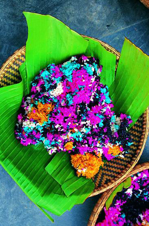 Colorful Glutinous Rice for Miao Sisters Meal Festival