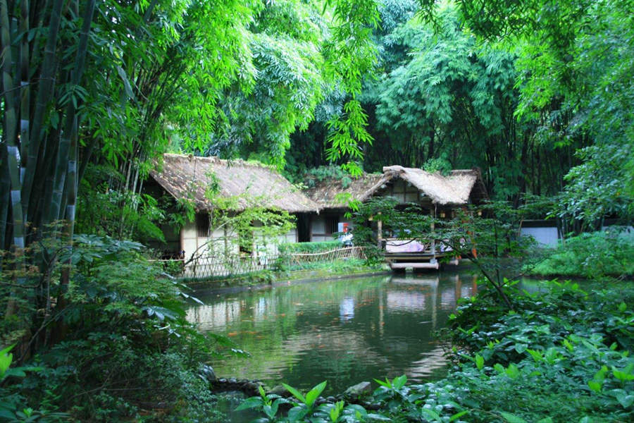 The stunning view of Du Fu Thatched Cottage