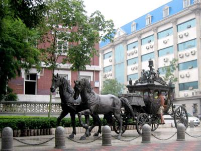 Five Great Avenue  Bronze Statue