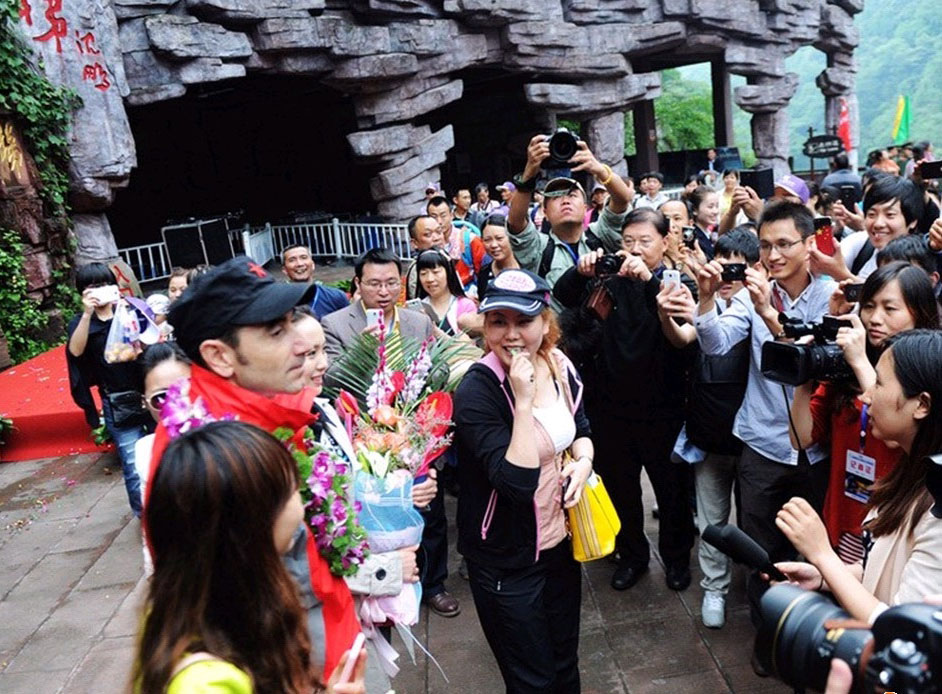 welcomed by tourists