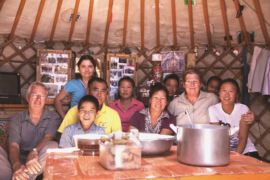 Family Visiting in Mongolia