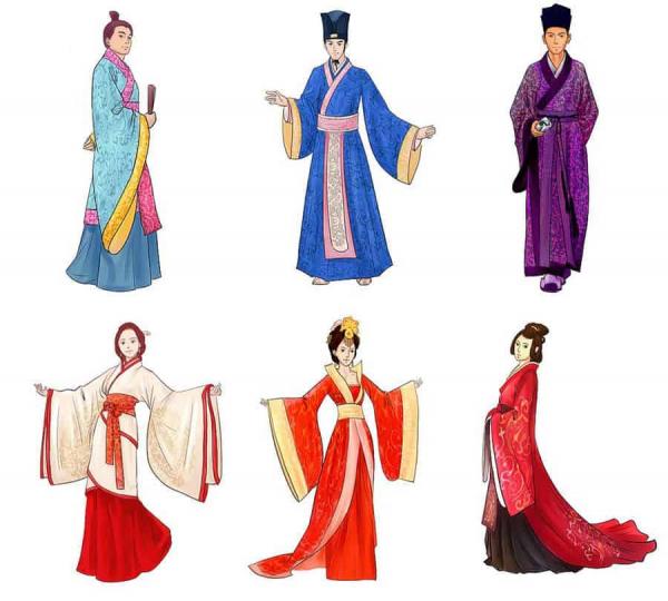Hanfu in different dynasties of Chinese history