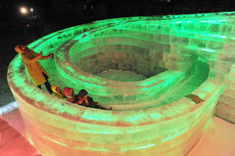 Ice Slide on Harbin Ice and Snow Festival