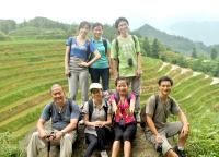 Hiking at Longji to see rice terraces and minority culture