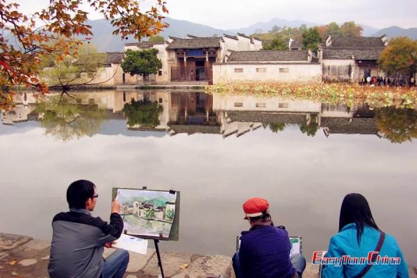 China travel map - Half Day Mini Group tour to Hongcun Village