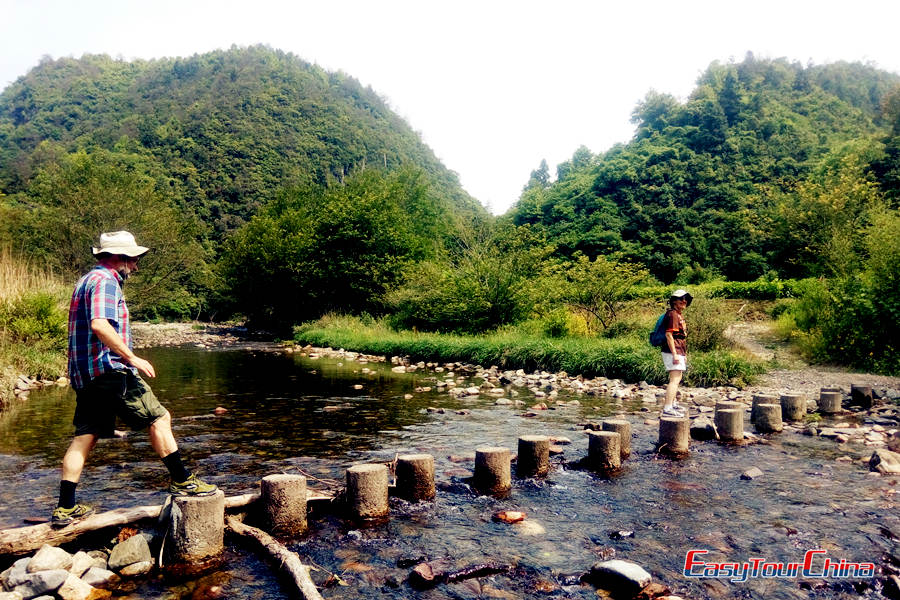 Huangshan ancient train hiking