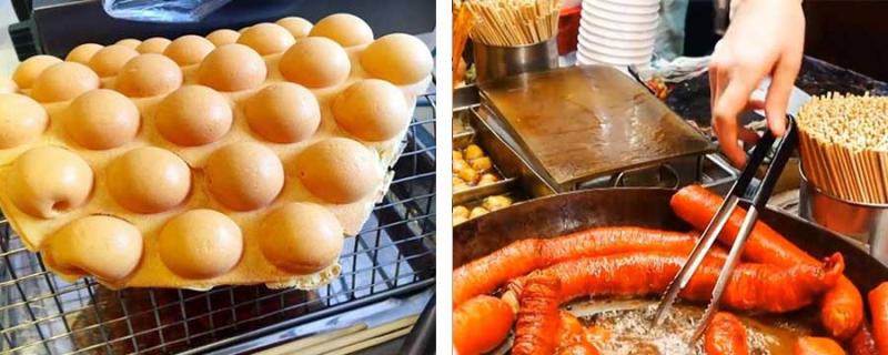 Enjoy eating various street foods in Hong Kong