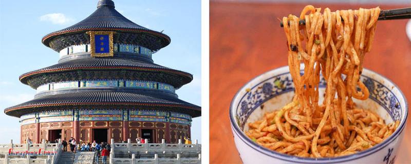 visit Temple of Heaven and beijing local food
