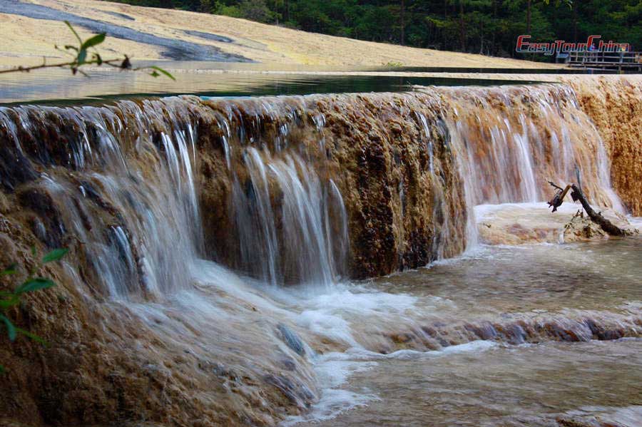 Huanglong Scnic Valley waterfall