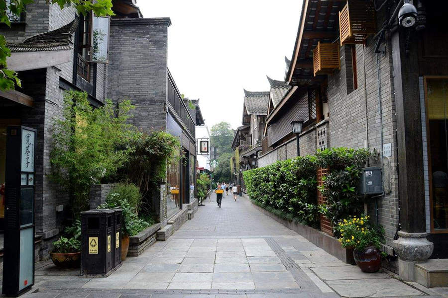 the daytime view of Kuanzhai Alley