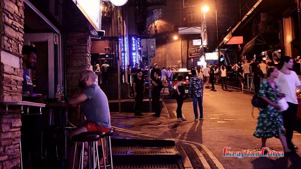 Lan Kwai Fong in night