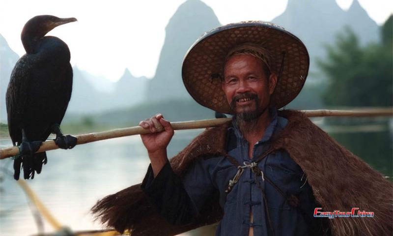 Li River Cormorant Fisherman in Guilin