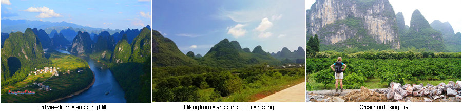 Hiking Li River from Xianggong Hill to Xingping